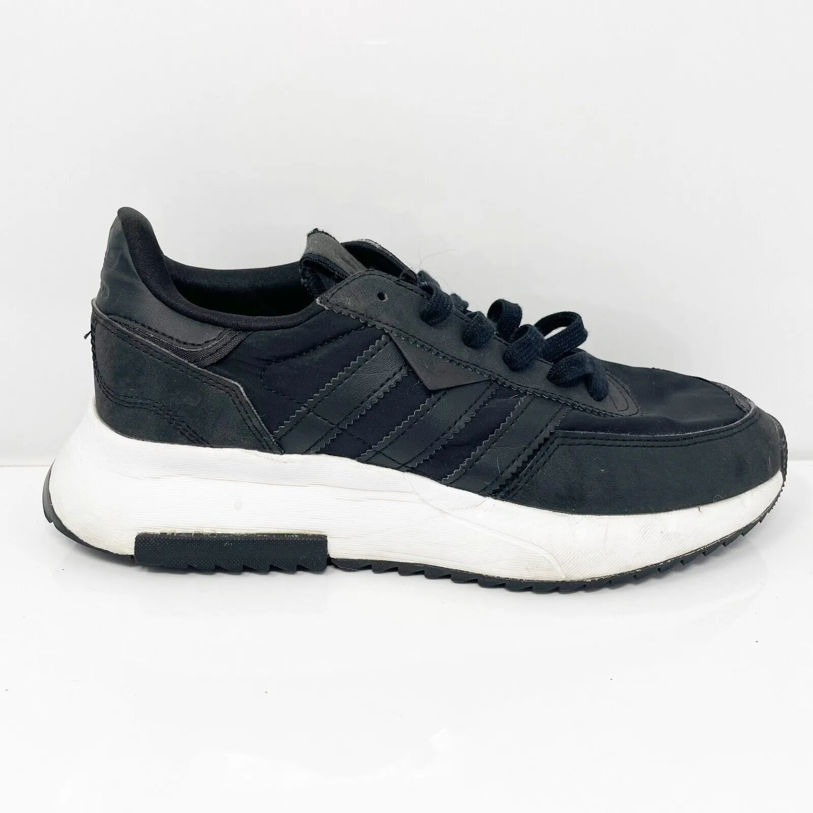 Adidas Boys Retropy F2 GW3312 Black Running Shoes Sneakers Size 7