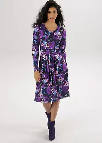Aniston Printed Jersey Dress
