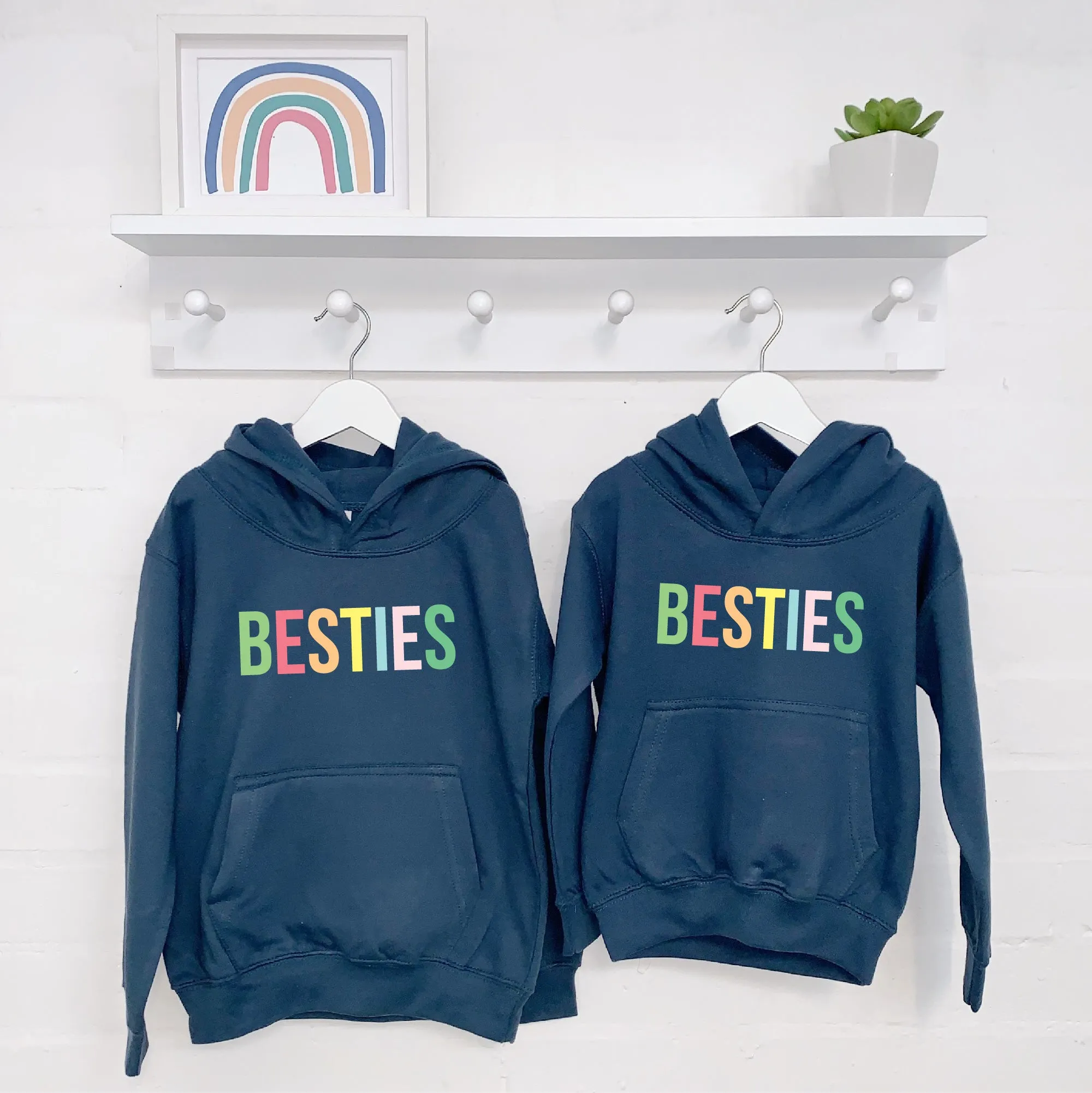 Besties Pastel Multicoloured Hoodies Set