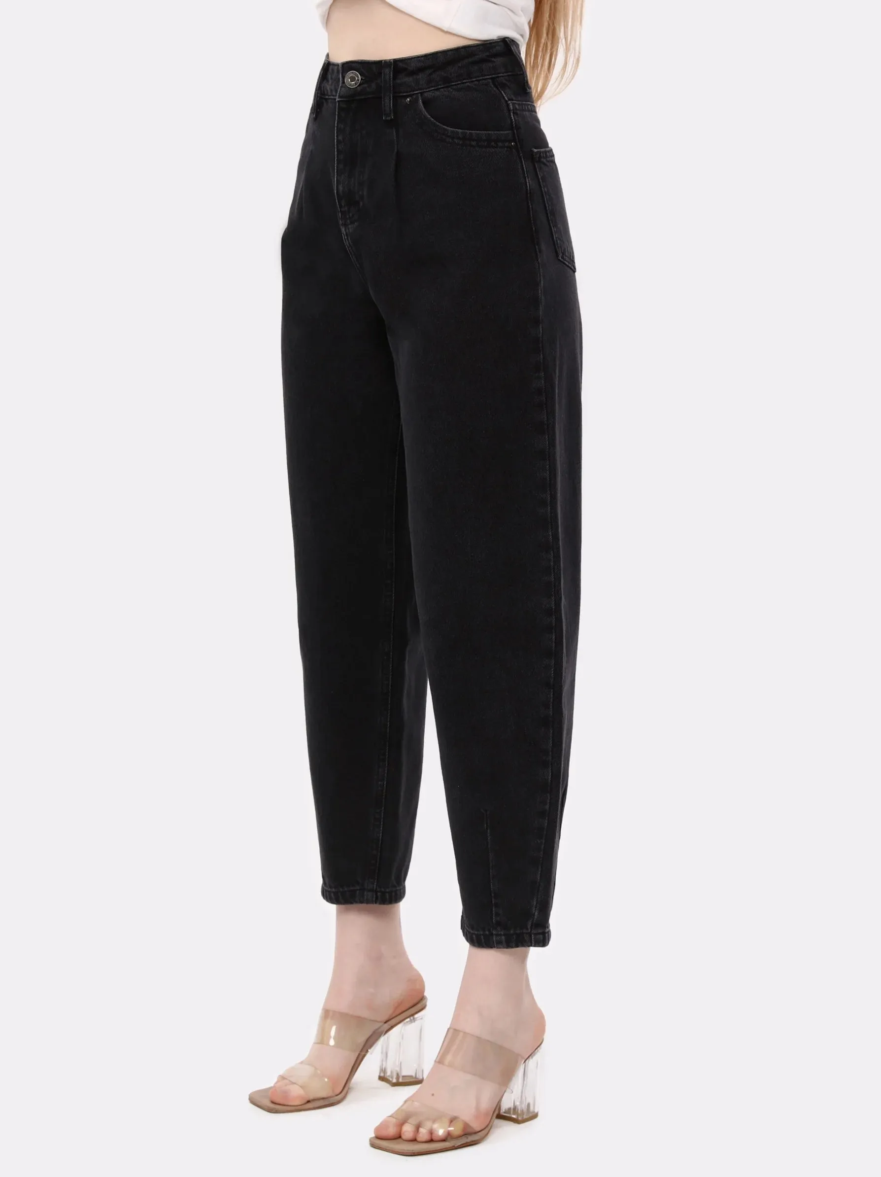 Black High Waist Balloon Jeans