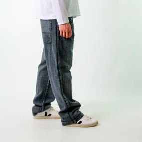 Blue y2ks Moda Jeans Denim Hip Hop Jeans Baggy Pants (36x32)