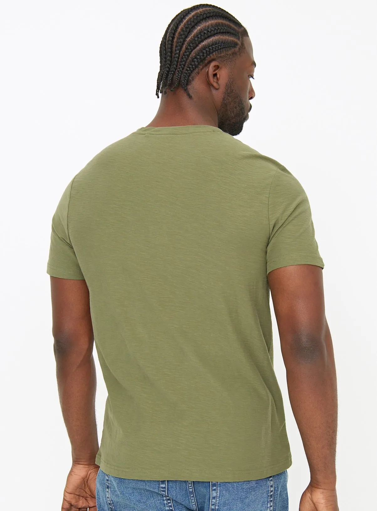 Buy Khaki Textured Henley T-Shirt XXXL | T-shirts and polos | Tu