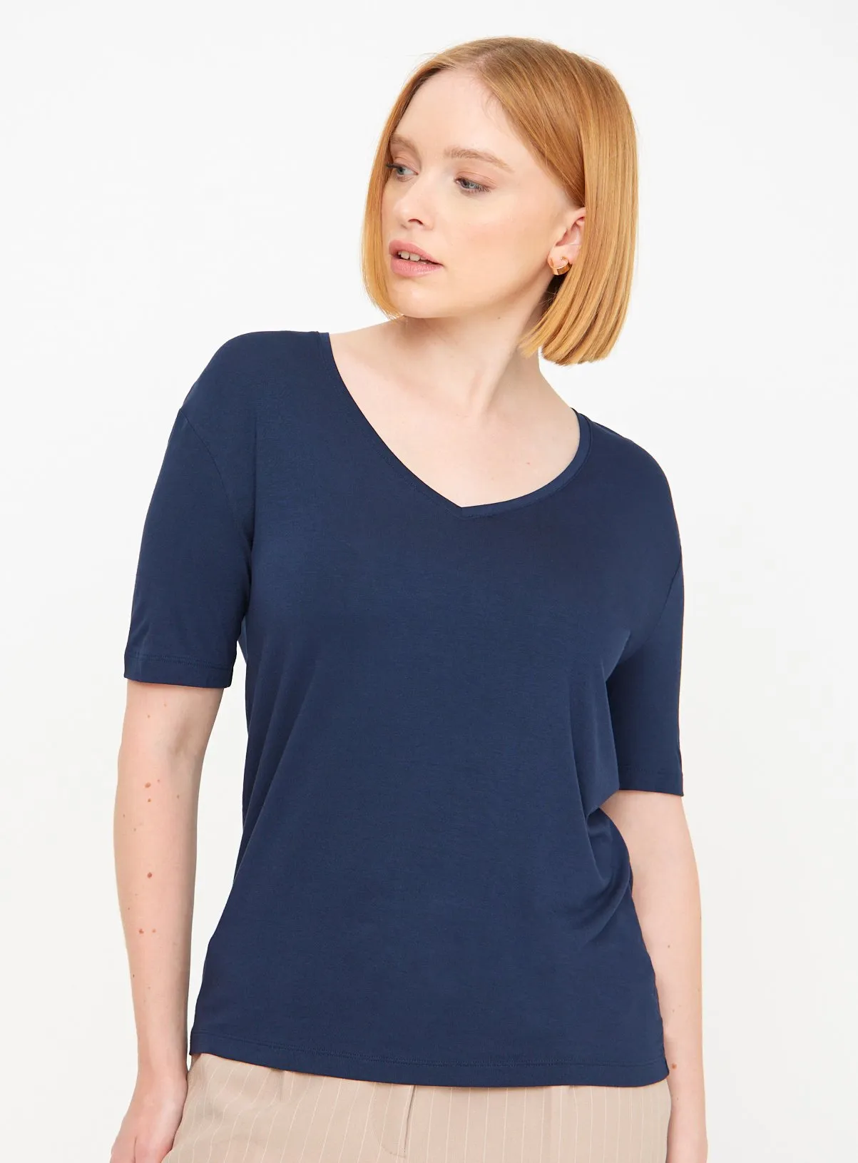 Buy Navy Relaxed Fit Short Sleeve T-Shirt  8 | T-shirts | Tu