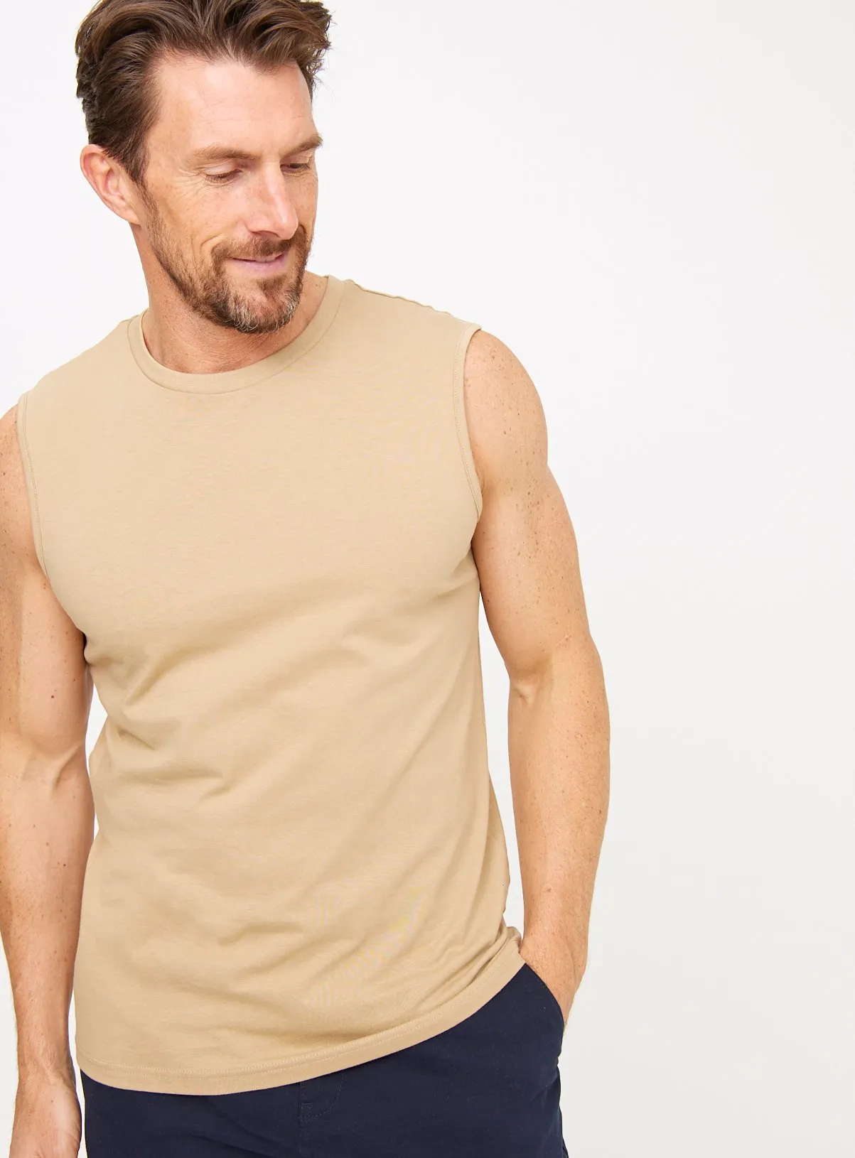 Buy Stone Sleeveless Vest Tank Top XL | T-shirts and polos | Tu