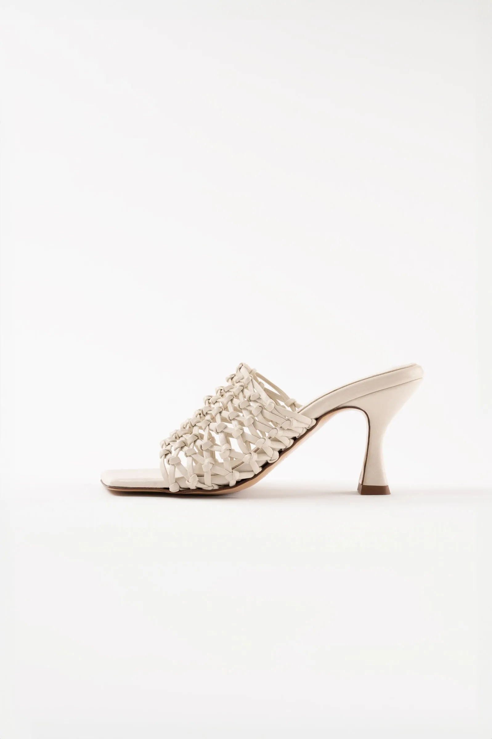 CABO - White Woven Leather Sandals