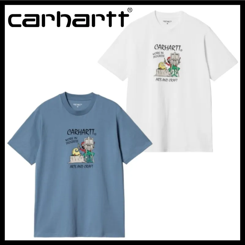 Carhartt  |Unisex U-Neck Short Sleeves Logo T-Shirts