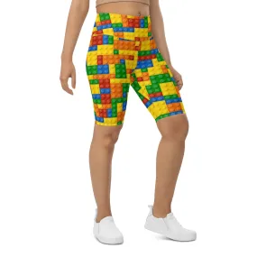 Colorful Blocks Biker Shorts