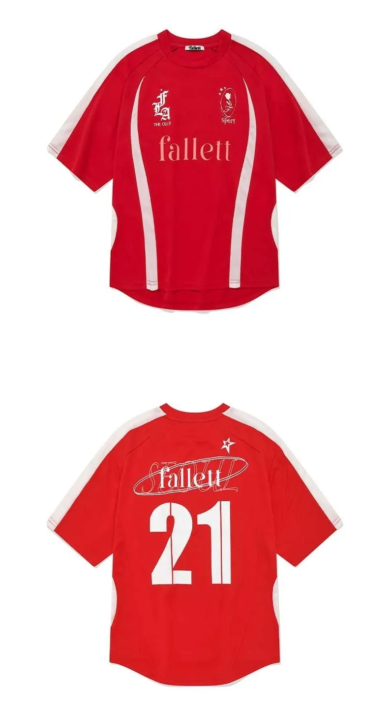 Fallett  |Unisex Street Style Short Sleeves Oversized Logo T-Shirts