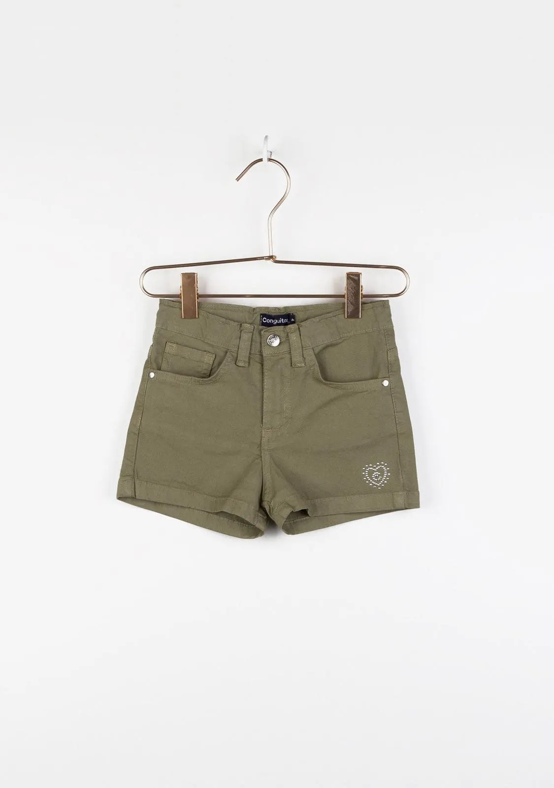 Girl's Khaki Basic Shorts