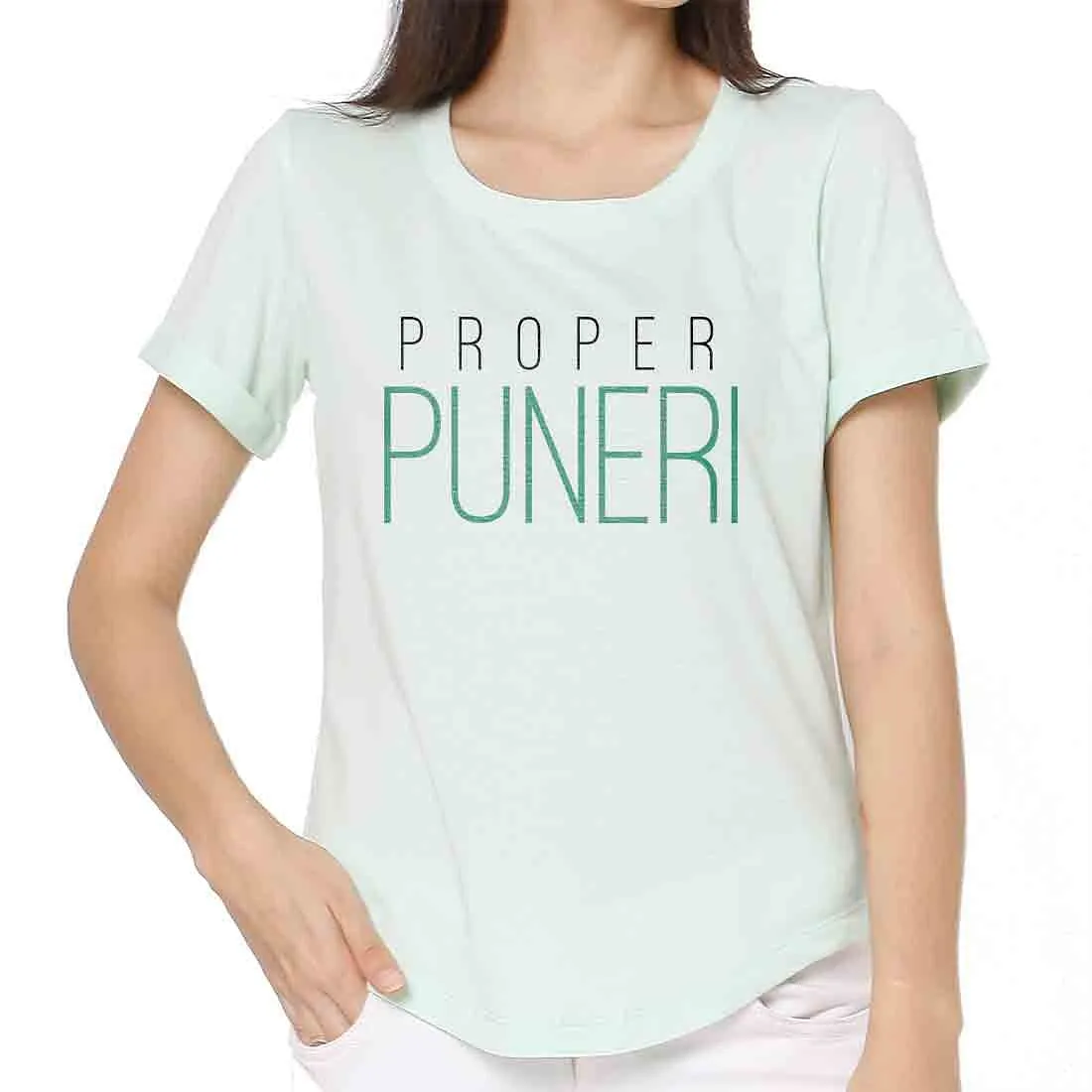 Gym T Shirts For Women Pune City Tees - Proper Puneri