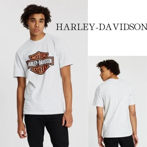 Harley Davidson  |Unisex Street Style Plain T-Shirts
