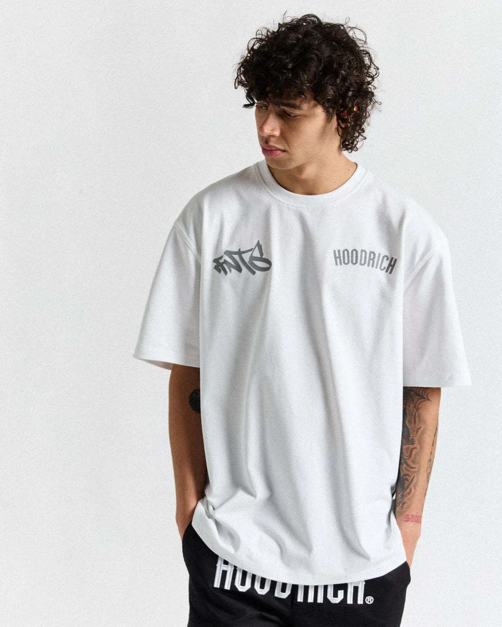 HOODRICH  |Street Style Cotton Short Sleeves Oversized Logo T-Shirts