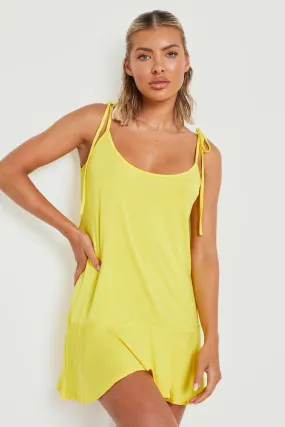 Jersey Strappy Swing Beach Dress