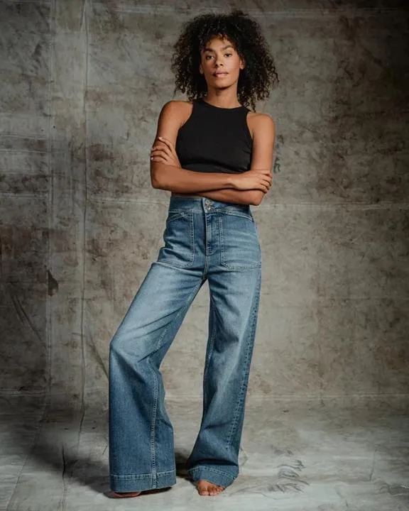 Kuyichi Jeans Farrah Worker Medium Aged Blue