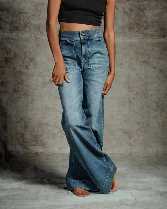 Kuyichi Jeans Farrah Worker Medium Aged Blue