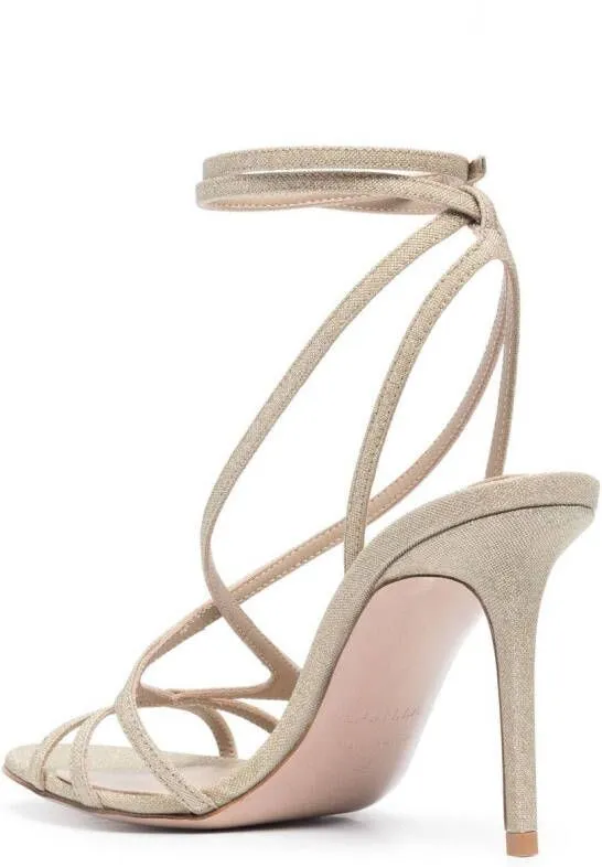 Le Silla Belen 100mm sandals Gold