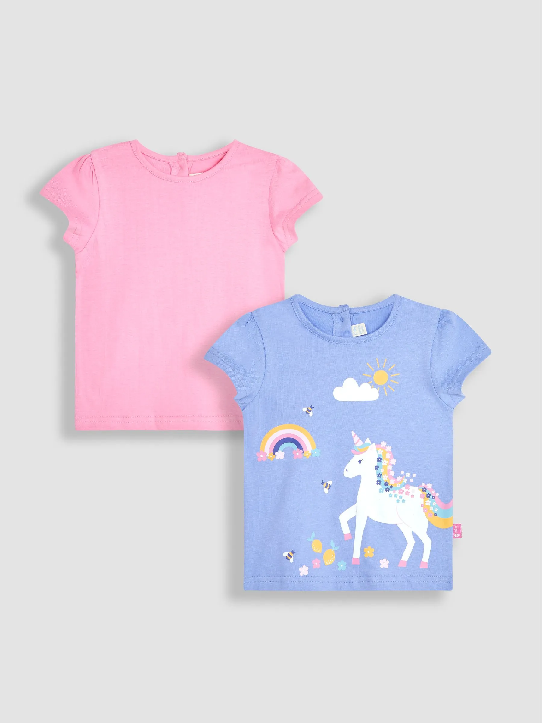 Lilac Purple Unicorn & Pink 2-Pack T-Shirts