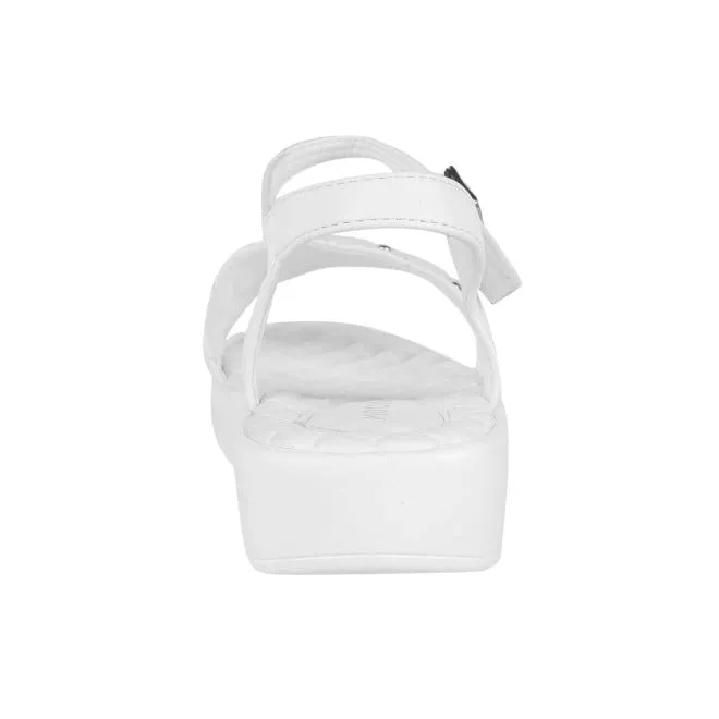 Mochi Girls White Casual Sandals