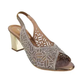 Mochi Women Antique-Gold Wedding Sandals