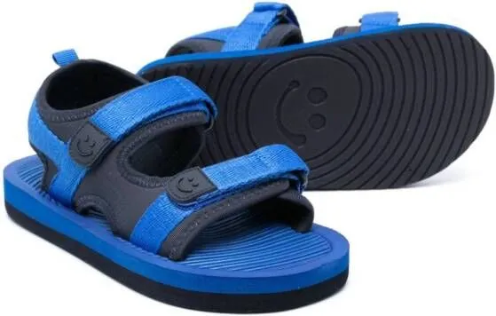 Molo smile-face motif sandals Blue