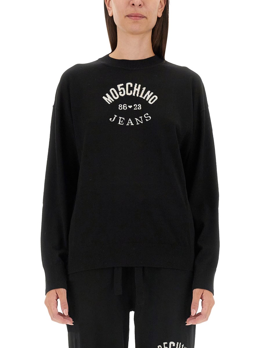 MOSCHINO JEANS      MAGLIA IN LANA CON LOGO 