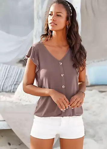 Pack of 2 Winged Sleeve T-Shirts by LASCANA | Look Again