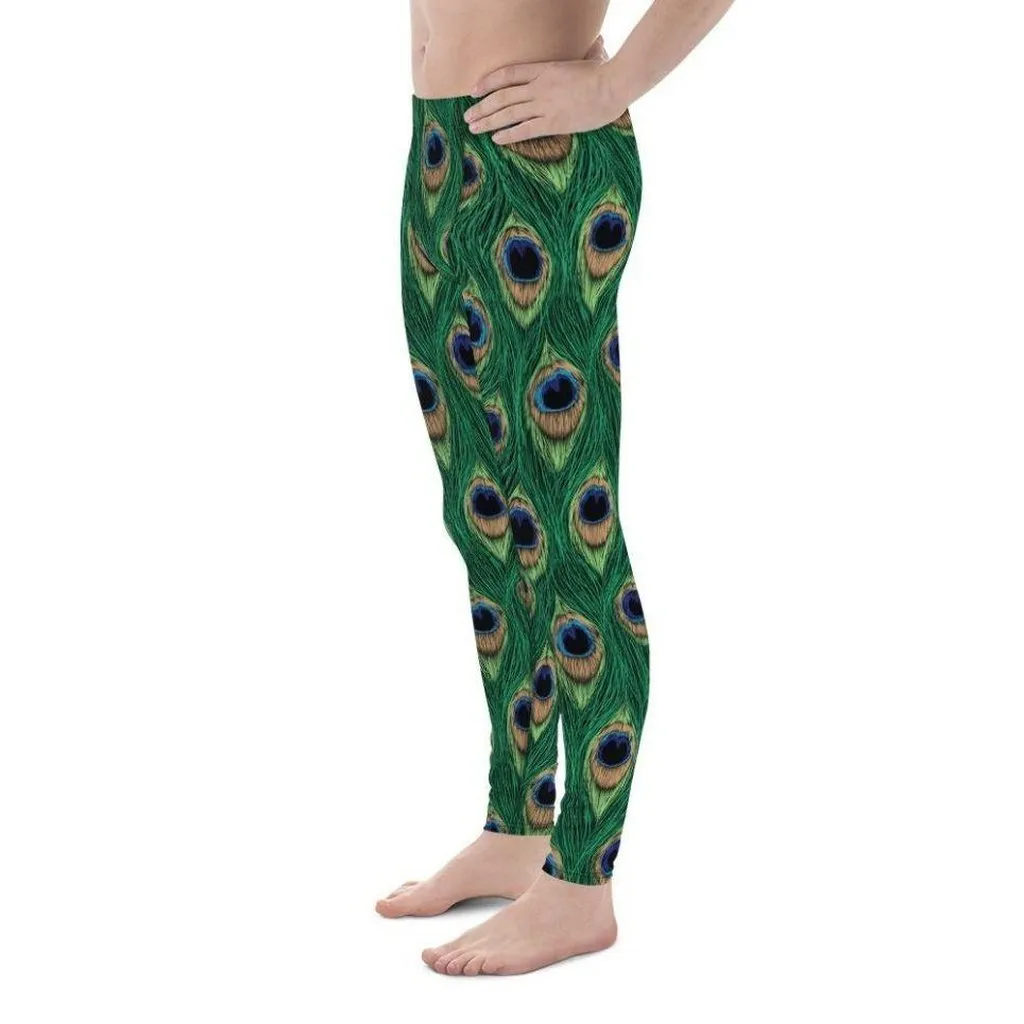 Peacock Print Men's Leggings