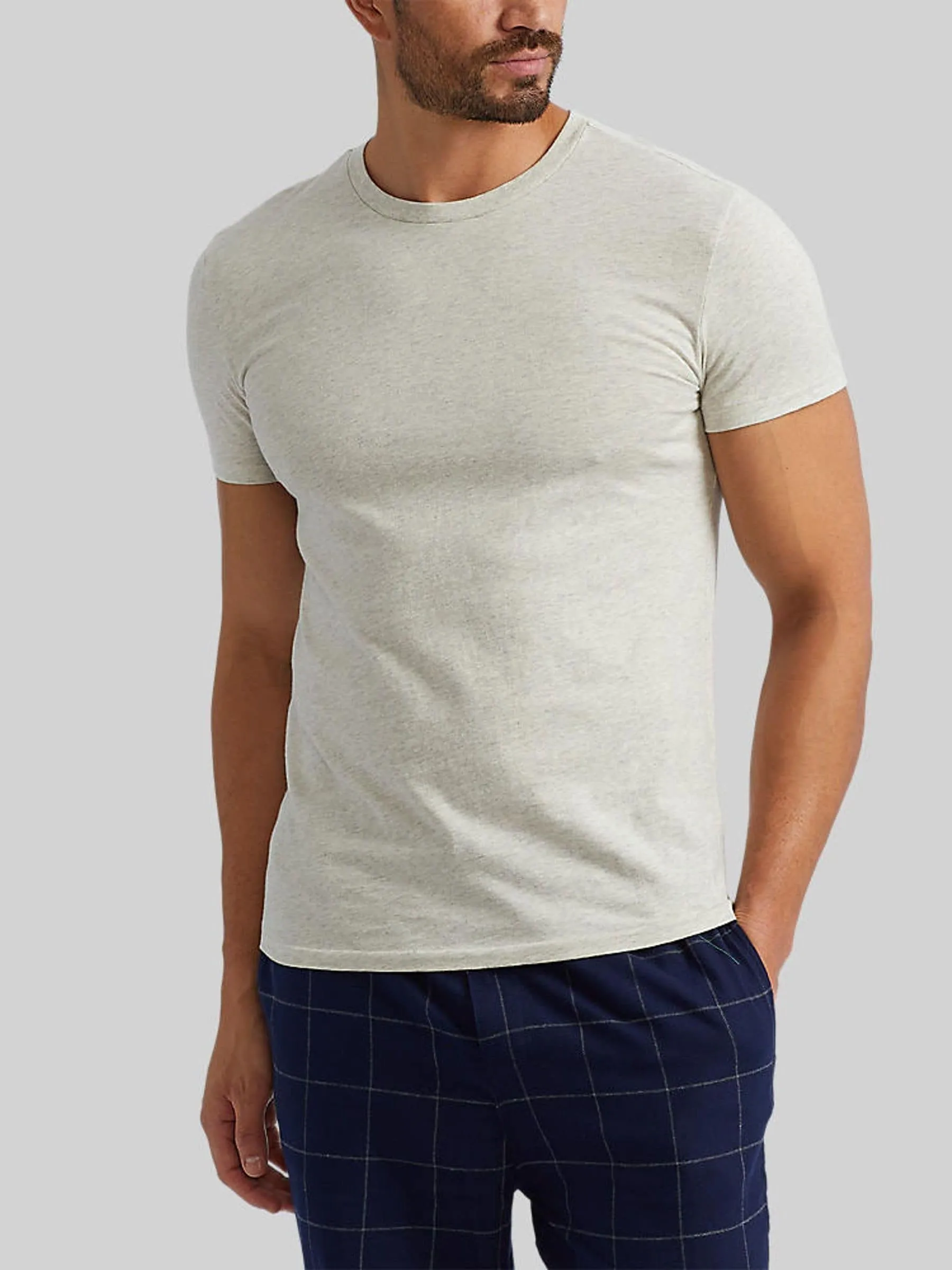 Polo Ralph Lauren Grey Slim Crewneck Cotton T-Shirts 3 Pack