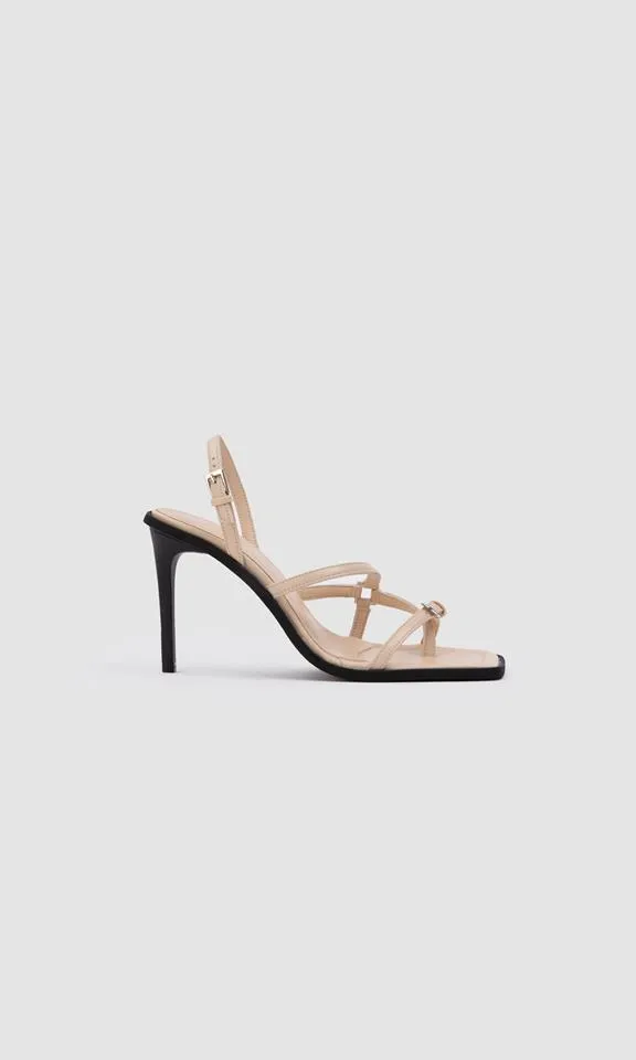 Prev Heeled Sandals Vicki Louvre Cream