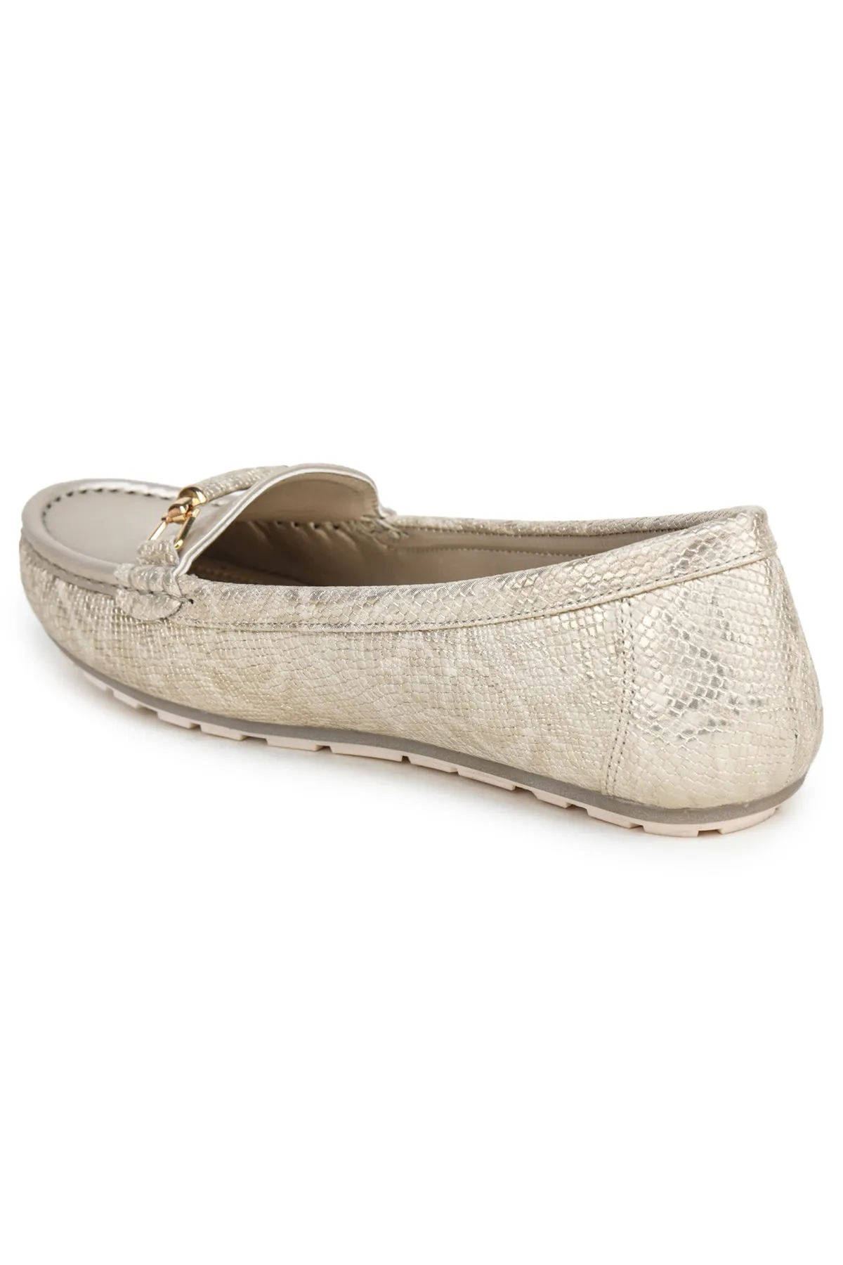 Shezone Women Golden Loafers