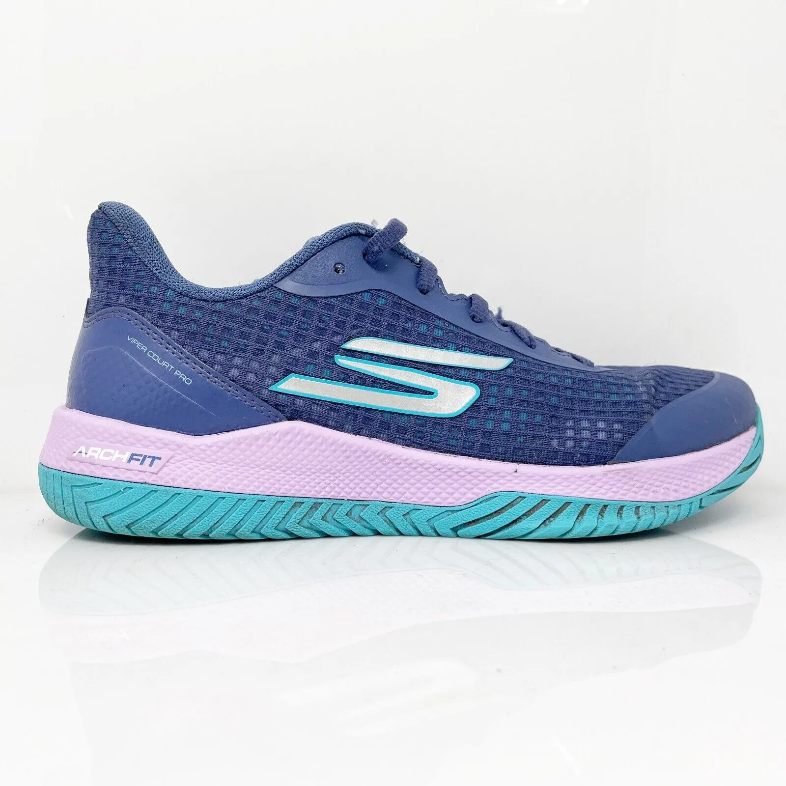 Skechers Womens Viper Court Pro 172069 Blue Running Shoes Sneakers Size 9