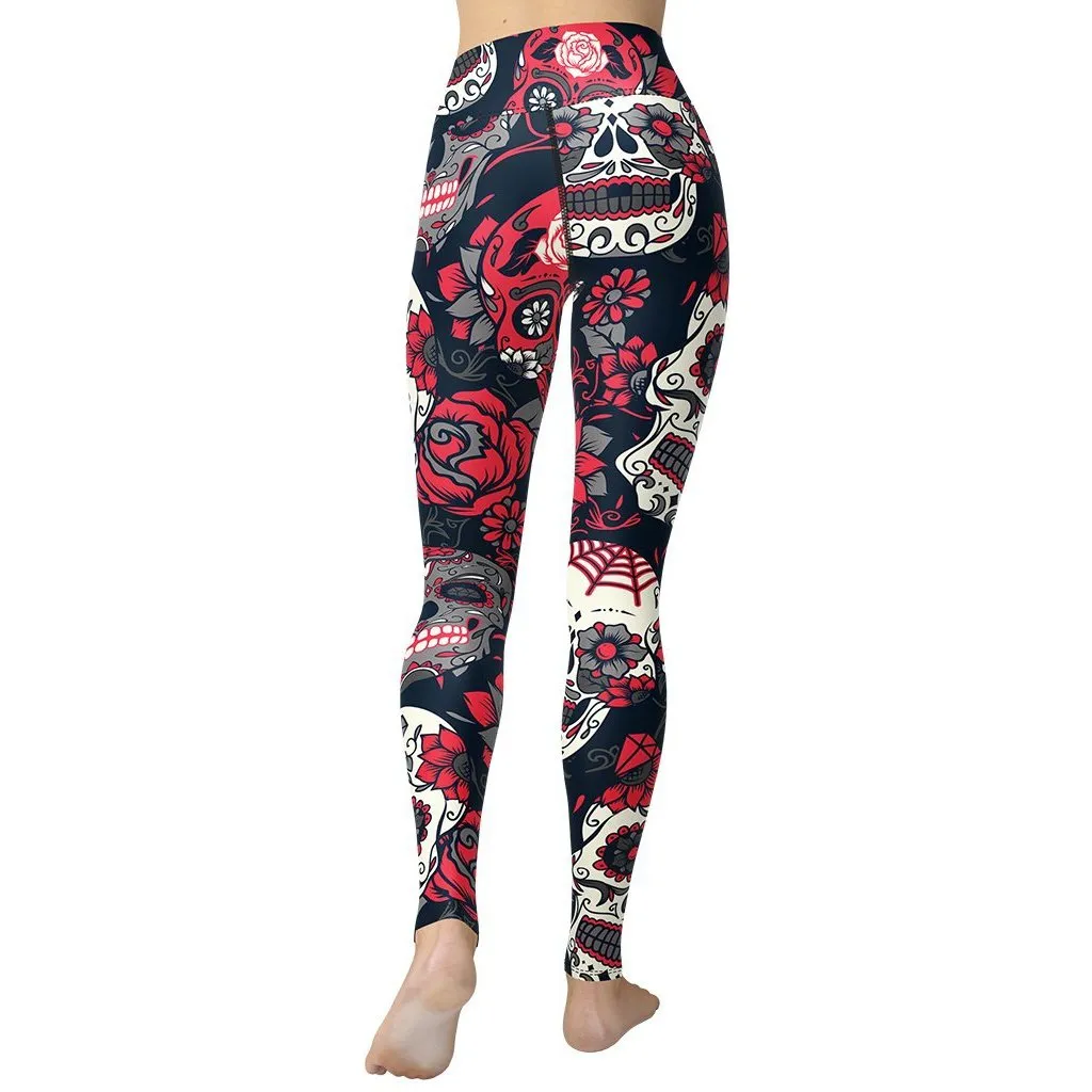 Sugar Skull Yoga Leggings