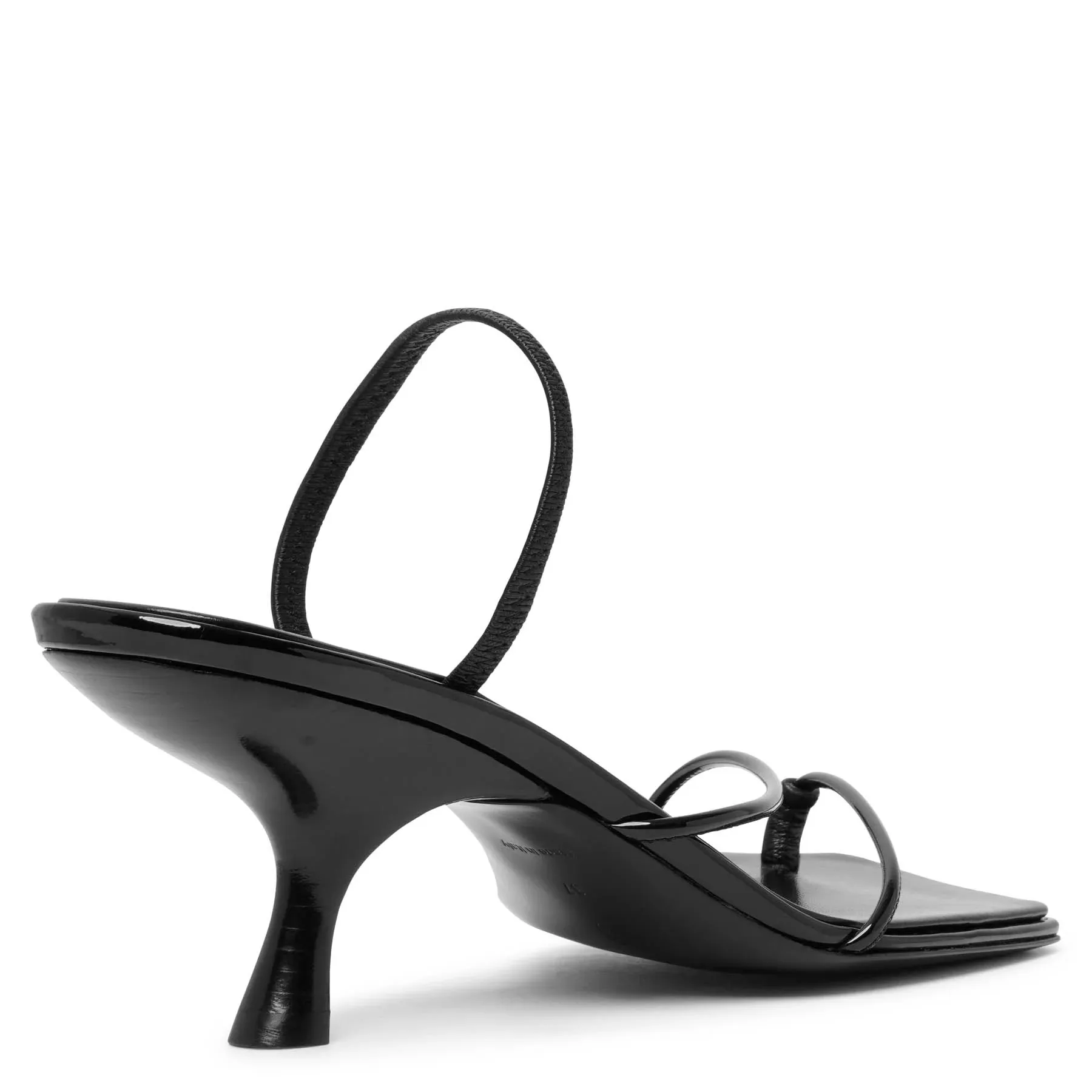 The Row Rai patent black sandals