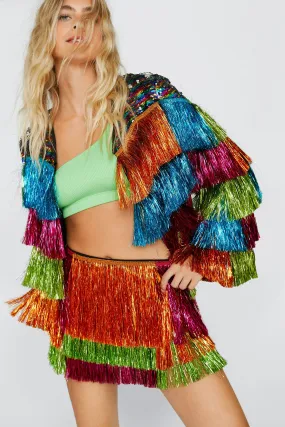 Tinsel Colour Block Shorts