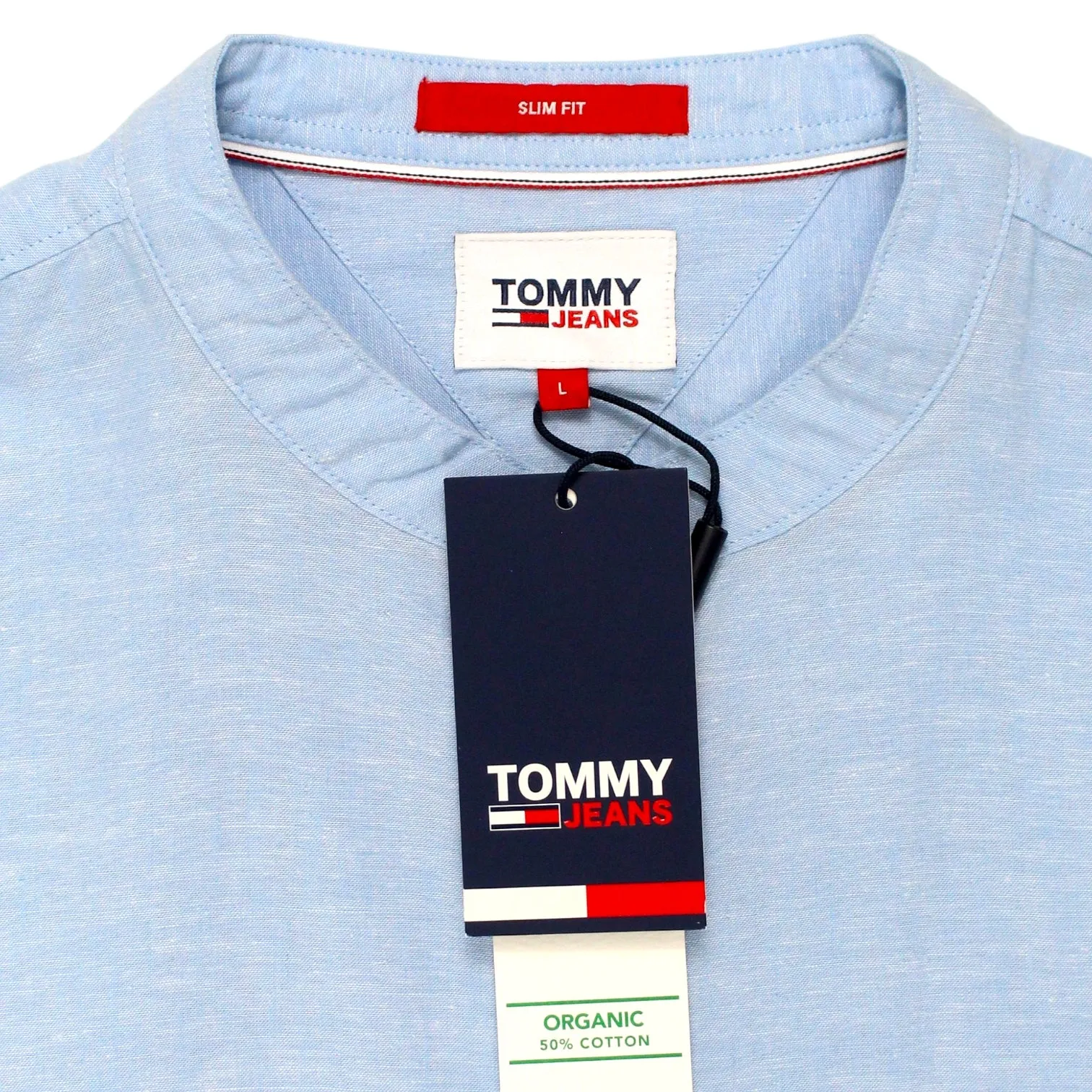 Tommy Jeans Shoreside Blue Linen Shirt