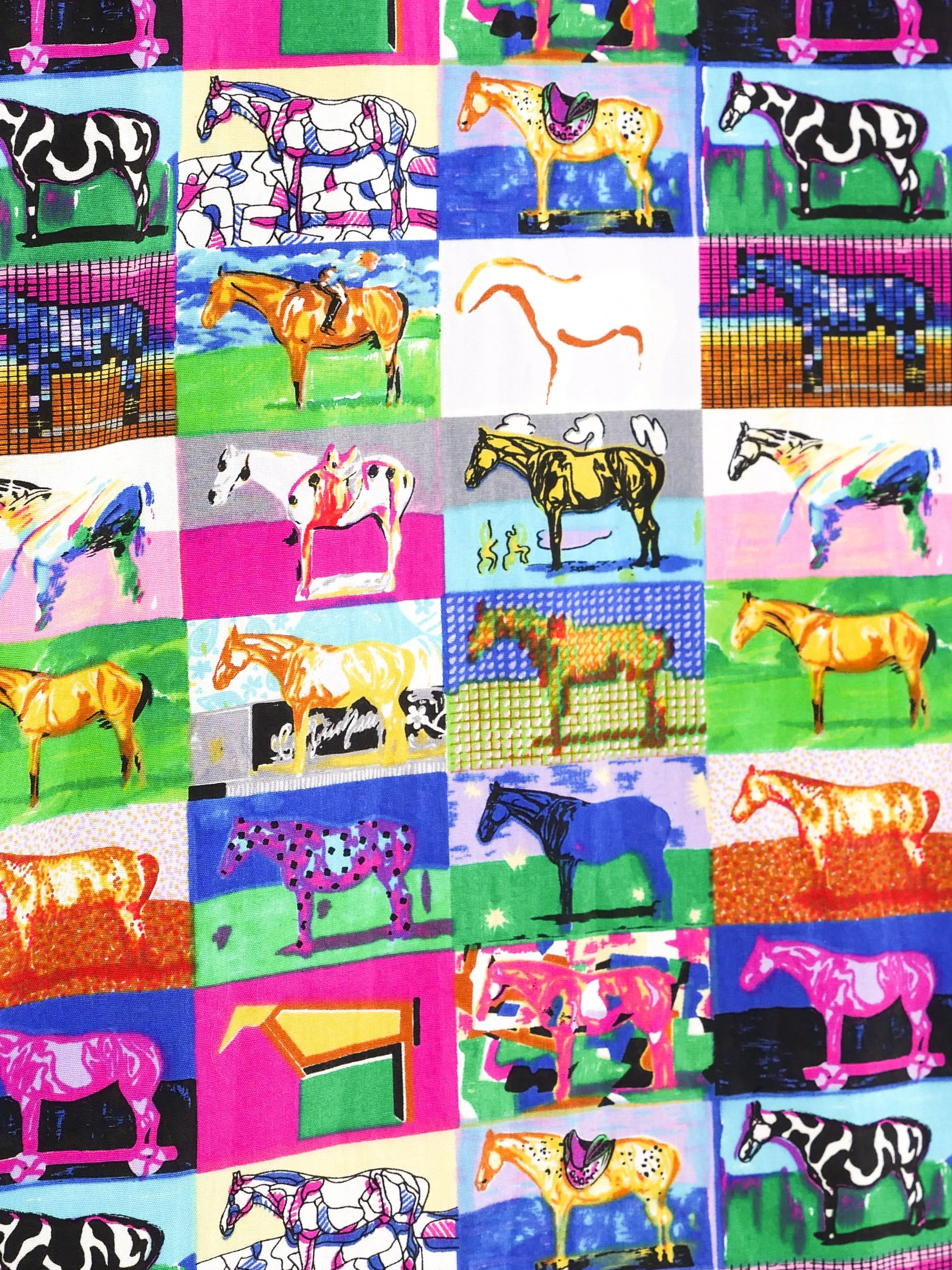 Versace Jeans Horse Print Cotton Shirt
