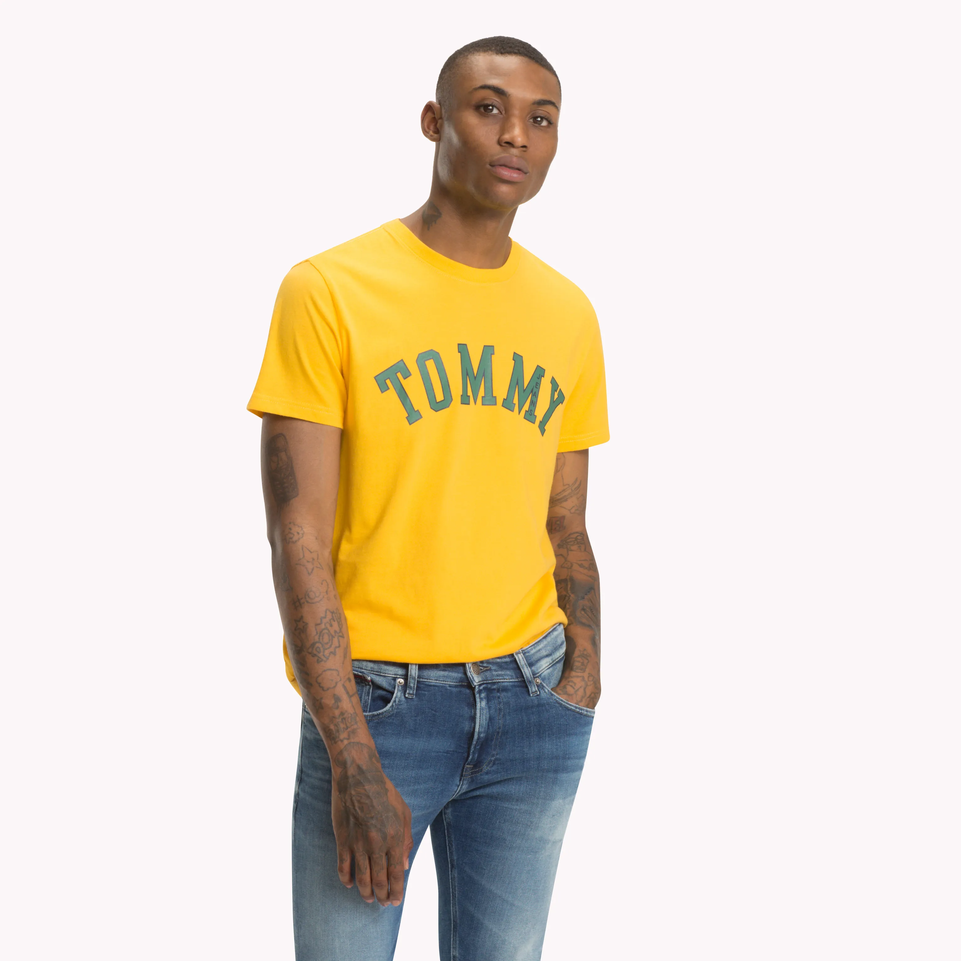 Yellow Organic Cotton Logo T-Shirt | T-Shirts | Tommy Hilfiger